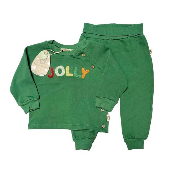 NWT Rabbit + Bear Organic Holiday Outfit 18m - Picture 1 of 5